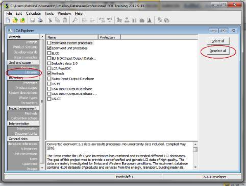 Standardizing on LCI data libraries in SimaPro